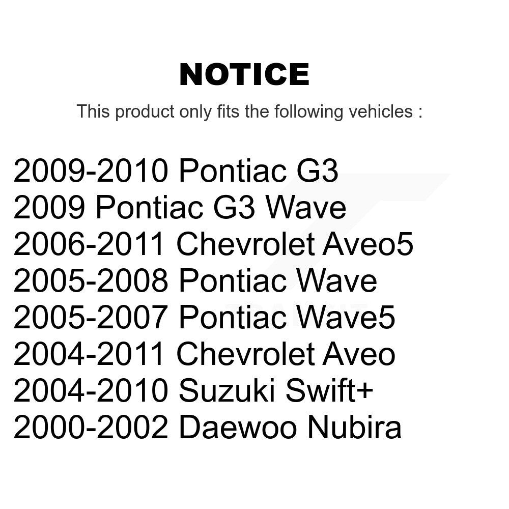 Paire de maillons avant pour Chevrolet Aveo Pontiac Aveo5 Wave G3 Suzuki Swift + Daewoo