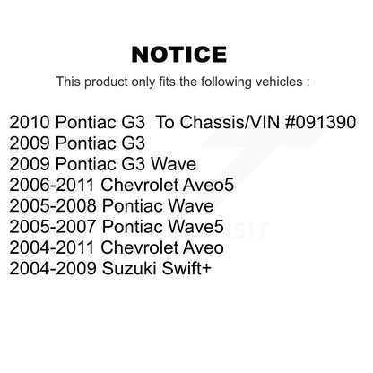 Kit de bras de commande avant et de rotule, pour Chevrolet Aveo Pontiac Aveo5 Wave G