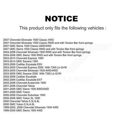 Kit de rotule avant inférieure et supérieure, pour Chevrolet GMC Silverado 1500 Sierra Yuko