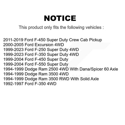 Kit de rotules avant inférieures et supérieures, pour Ford F-350 Super Duty F-250 Dodge Ram