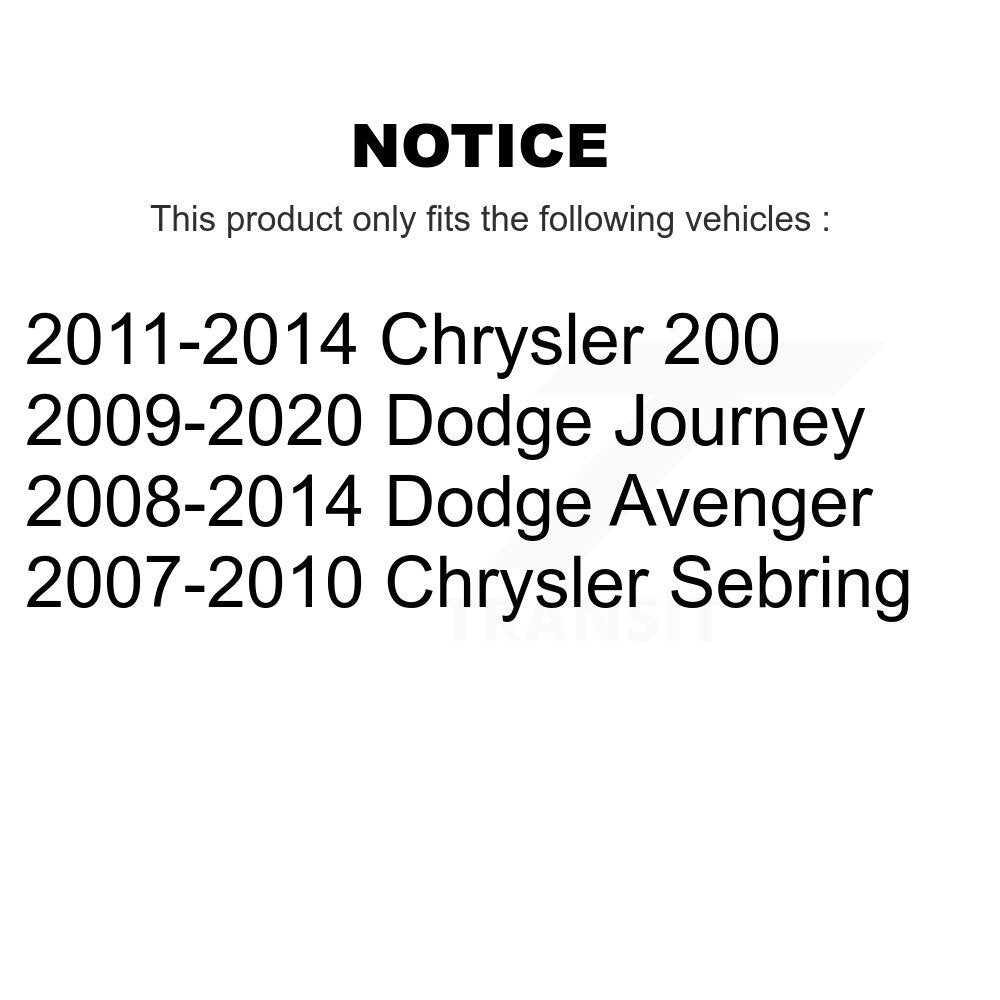 Kit d'extrémité de biellette de direction de rotule avant, pour Dodge Journey Chrysler 200 Avenger Sebring