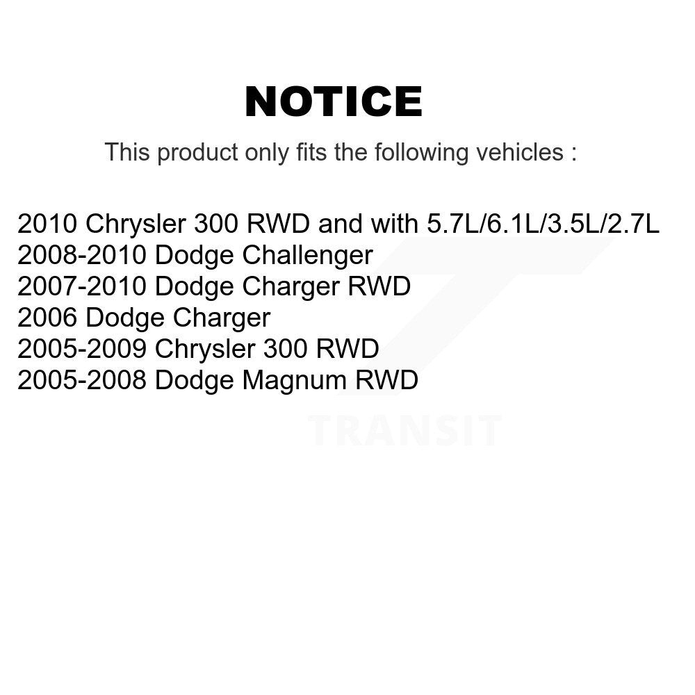 Kit de bras de commande avant et d'extrémité de biellette de direction, pour Dodge Chrysler 300 Charger Challenger
