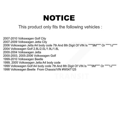 Kit de bras de commande avant et d'extrémité de biellette de direction, pour Volkswagen Jetta Golf Beetle City