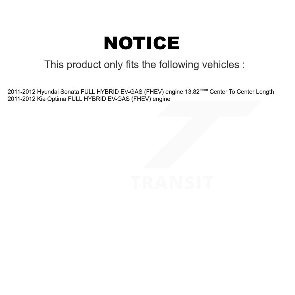 Kit de bras de commande avant et de rotule pour Hyundai Sonata Kia Optima 2011 – 2012