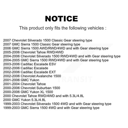 Bras de commande de Suspension avant et Kit de liaison d'extrémité de biellette de rotule pour Chevrolet GM