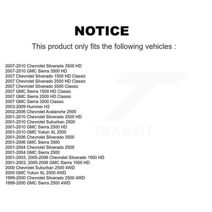 Kit de rotules inférieures de bras de commande avant, pour Chevrolet GMC Sierra 2500 HD 3500 H