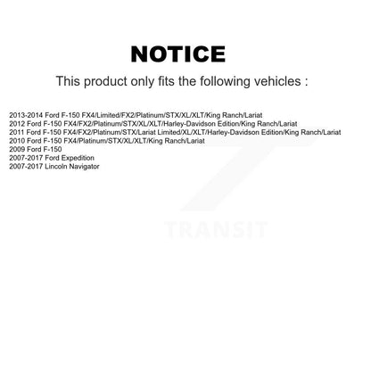 Kit de bras de commande avant et de rotules inférieures pour Ford F-150 Expedition Lincoln