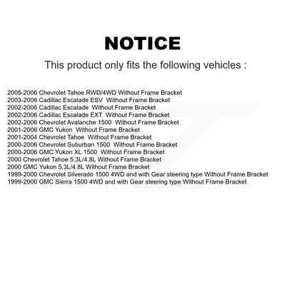 Kit Pitman de bras de renvoi d'extrémité de biellette de direction avant pour Chevrolet GMC Silverado 1500