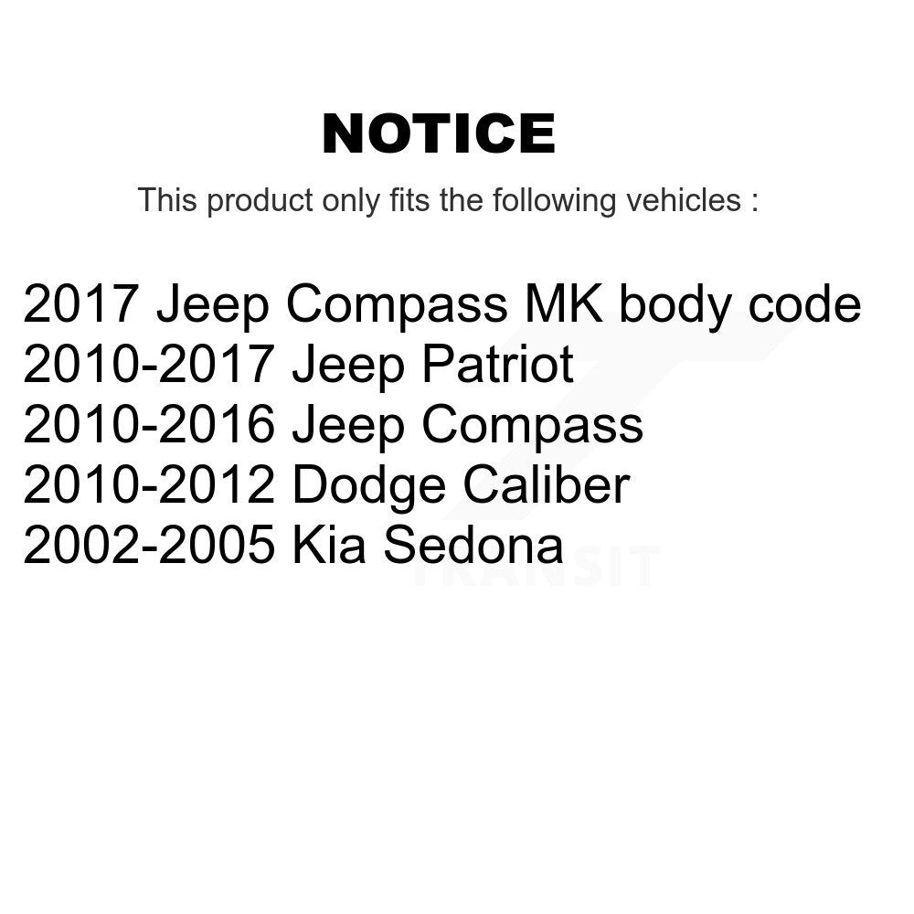 Paire de maillons de Suspension arrière, pour Jeep Patriot Compass Dodge Caliber Kia Sedona