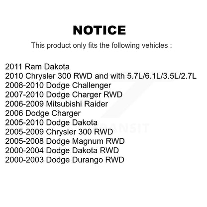 Paire d'extrémités de biellette de direction extérieure avant, pour Dodge Dakota Chrysler 300 Charger Challenger