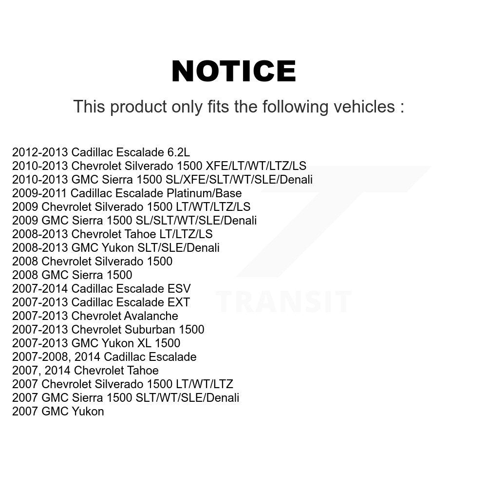 Paire d'embouts de biellette de direction intérieure avant, pour Chevrolet GMC Sierra 1500 Silverado Avalanche
