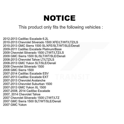 Paire d'embouts de biellette de direction intérieure avant, pour Chevrolet GMC Sierra 1500 Silverado Avalanche