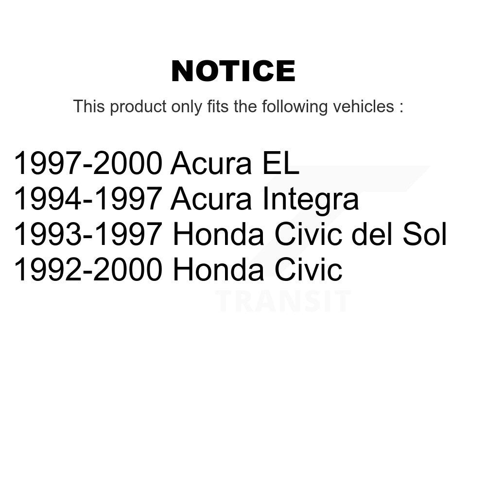 Paire d'extrémités de biellette de direction intérieure avant, pour Honda Civic Acura EL del Sol Integra