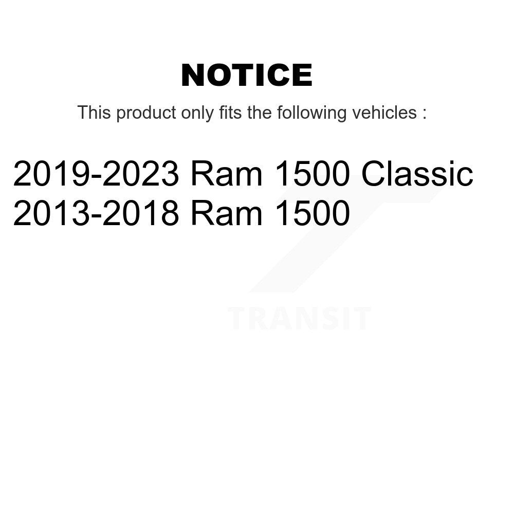 Kit de rotule de suspension avant et d'extrémité de biellette de direction pour Ram 1500 Classic K72-101454