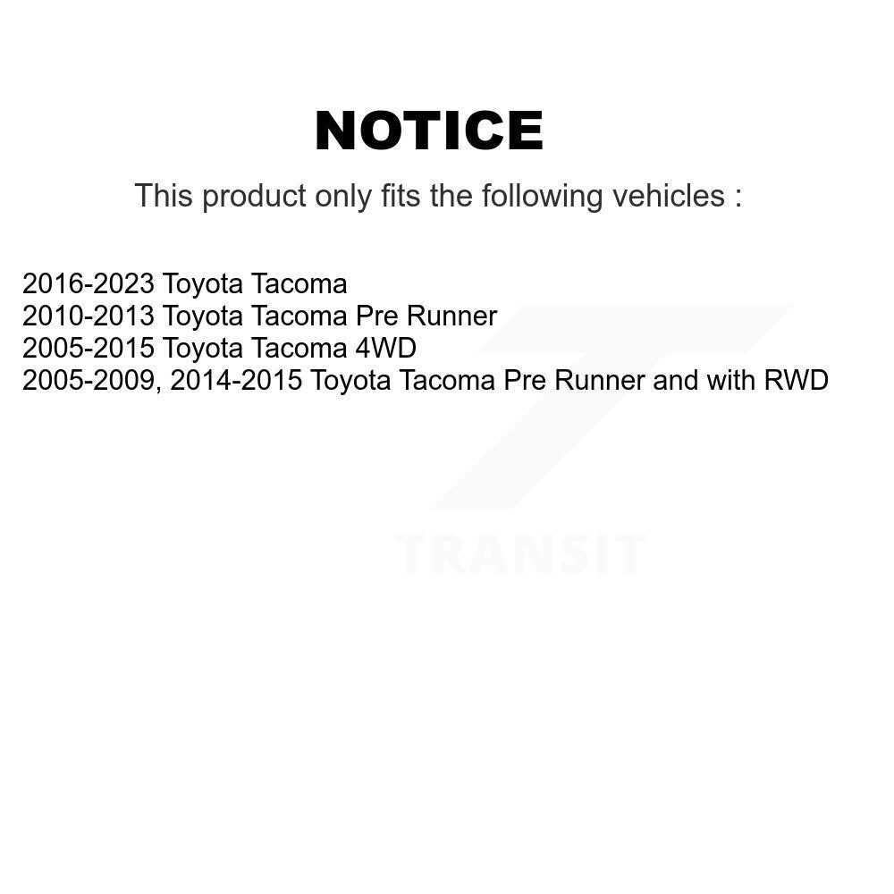 Kit de rotule de Suspension avant et d'extrémité de biellette de direction pour Toyota Tacoma K72-101455