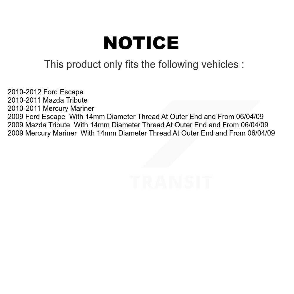 Kit de bras de commande de Suspension avant et de rotule, 8 pièces, pour Ford