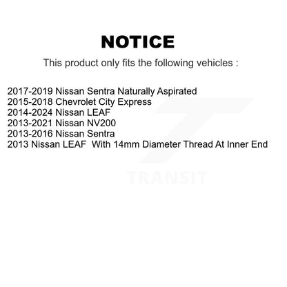 Paire d'embouts de biellette de direction intérieure avant, pour Nissan Sentra LEAF NV200 Chevrolet City Expres