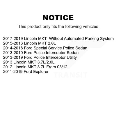 Paire d'extrémités de biellette de direction intérieure avant, pour berline utilitaire Ford Explorer Police Interceptor