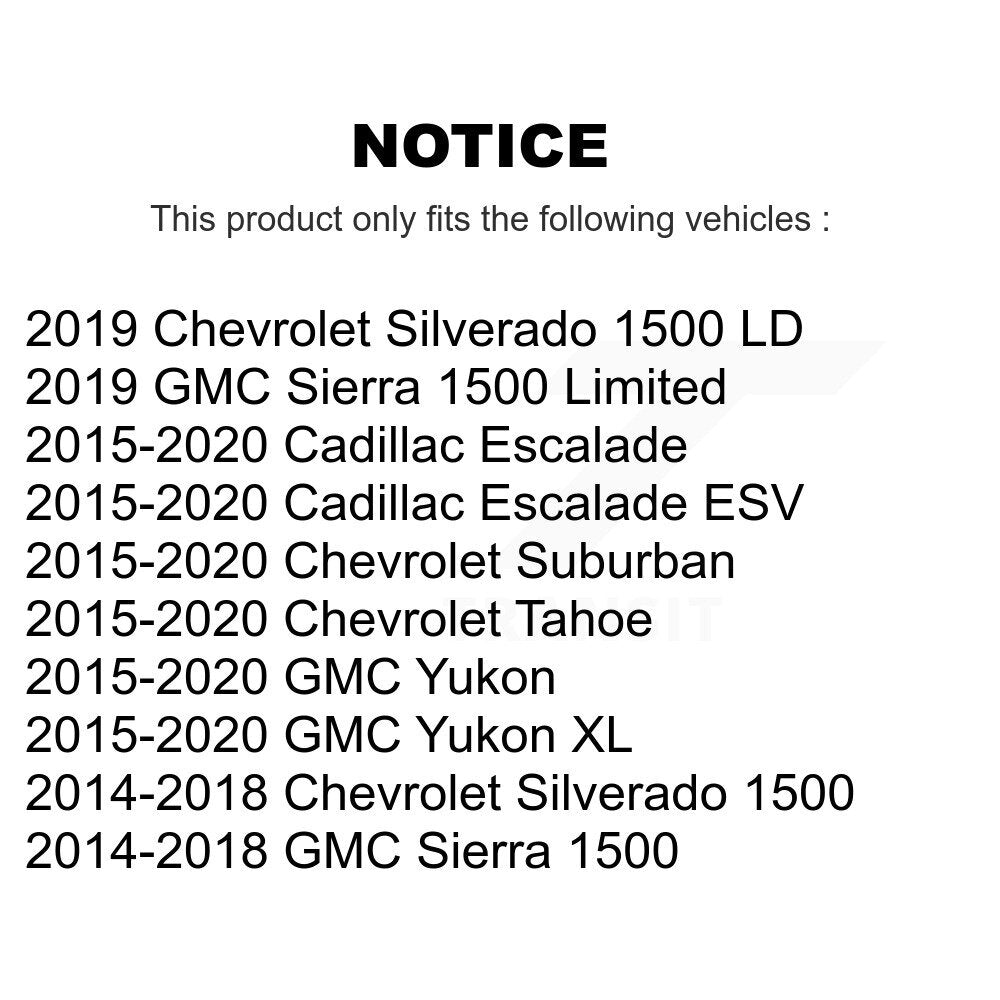 Paire d'extrémités de biellette de direction intérieure avant, pour GMC Chevrolet Sierra 1500 Silverado Tahoe Yuko