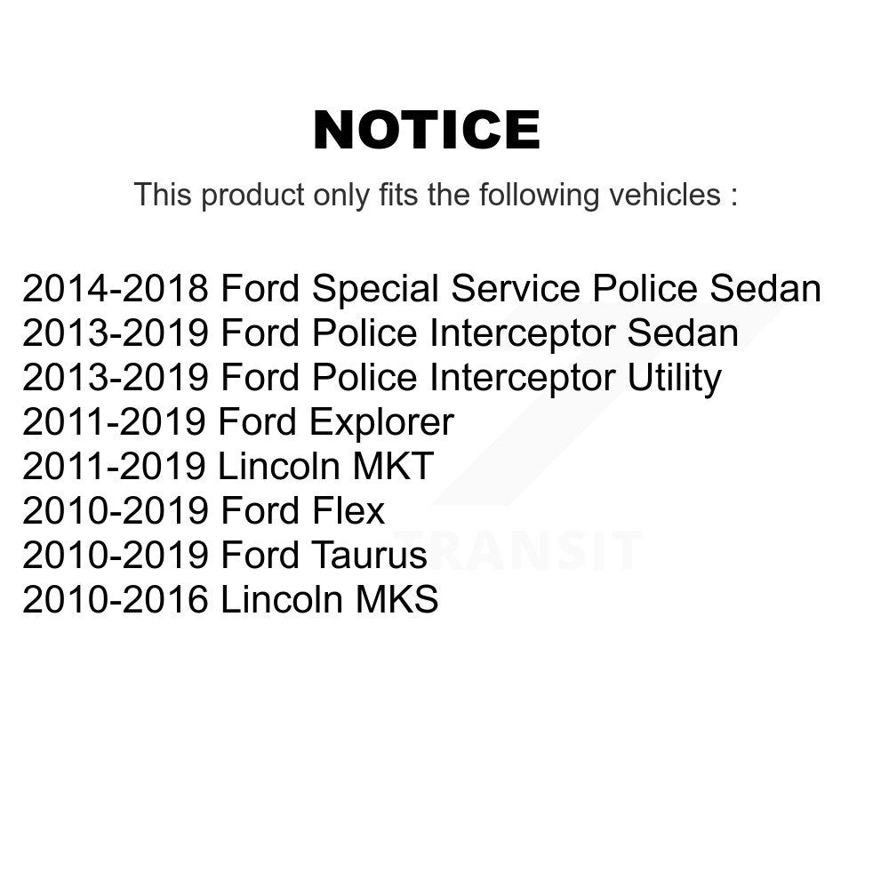 Kit de liaison arrière pour Ford Explorer Flex Taurus Police Interceptor Utility Sedan MK