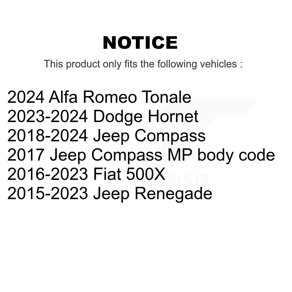 Paire de maillons avant pour Jeep Compass Renegade Dodge Hornet Fiat 500X Alfa Romeo
