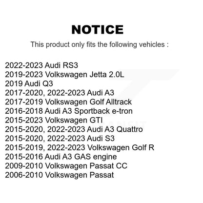 Kit d'extrémité de biellette de direction extérieure et intérieure avant, pour Volkswagen Jetta Audi GTI A3 Quattro R