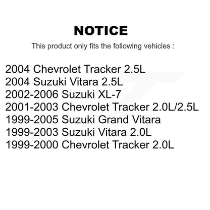 Paire de montage de choc de jambe de force de Suspension avant pour Chevrolet Tracker Suzuki Grand