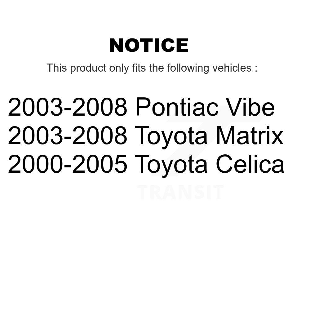 Paire de montage de choc de jambe de force de Suspension avant, pour Toyota Matrix Pontiac Vibe Celic