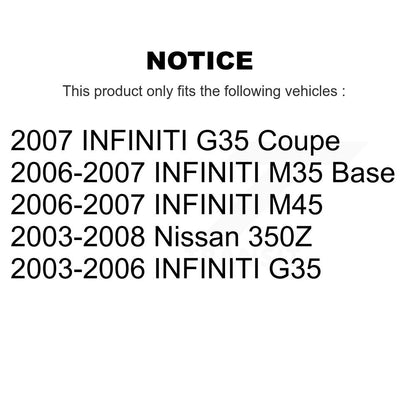 Paire de montage de choc de jambe de force de Suspension avant, pour INFINITI G35 Nissan 350Z M35 M45