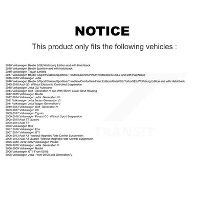 Paire de montage de choc de jambe de force de Suspension avant, pour Volkswagen Jetta Tiguan Passat Q