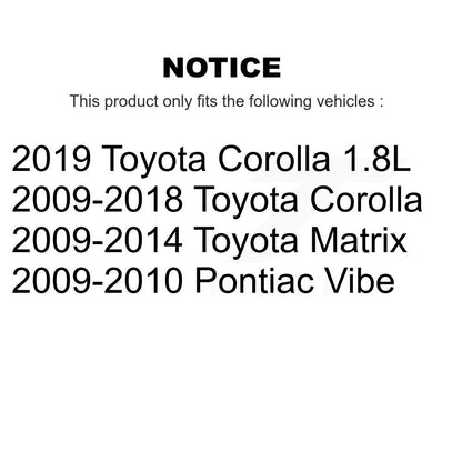 Paire de montage de choc de jambe de force de Suspension avant, pour Toyota Corolla Matrix Pontiac
