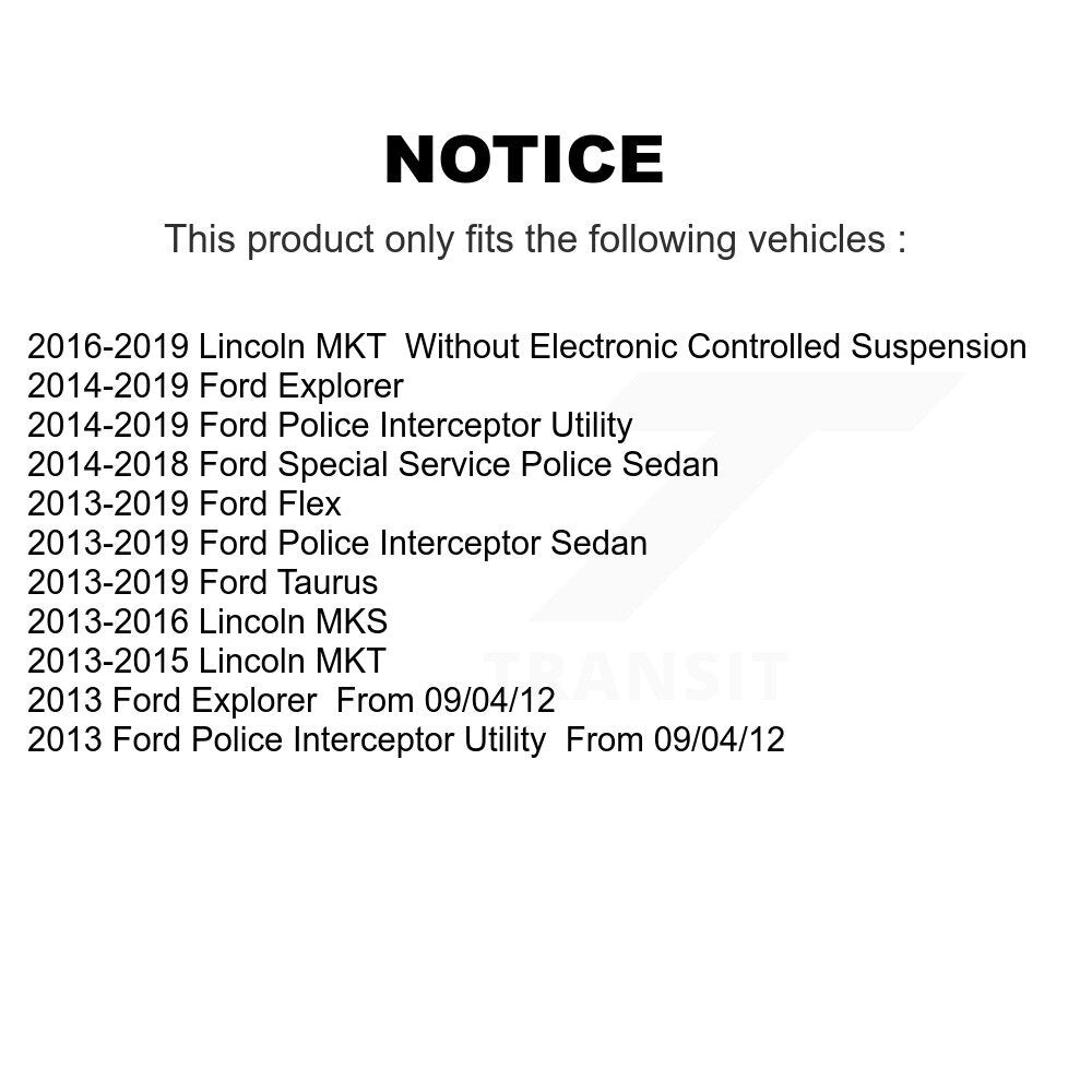 Paire de montage de choc de jambe de force de Suspension avant, pour Ford Explorer Flex Taurus Police