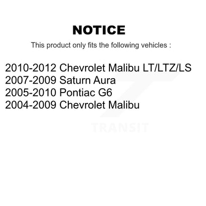 Kit de montage de choc de jambe de force de Suspension avant, pour Chevrolet Malibu Pontiac G6 Satur