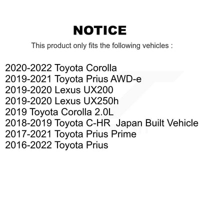 Paire de montage de choc de jambe de force de Suspension avant, pour Toyota Corolla Prius Prime C-HR