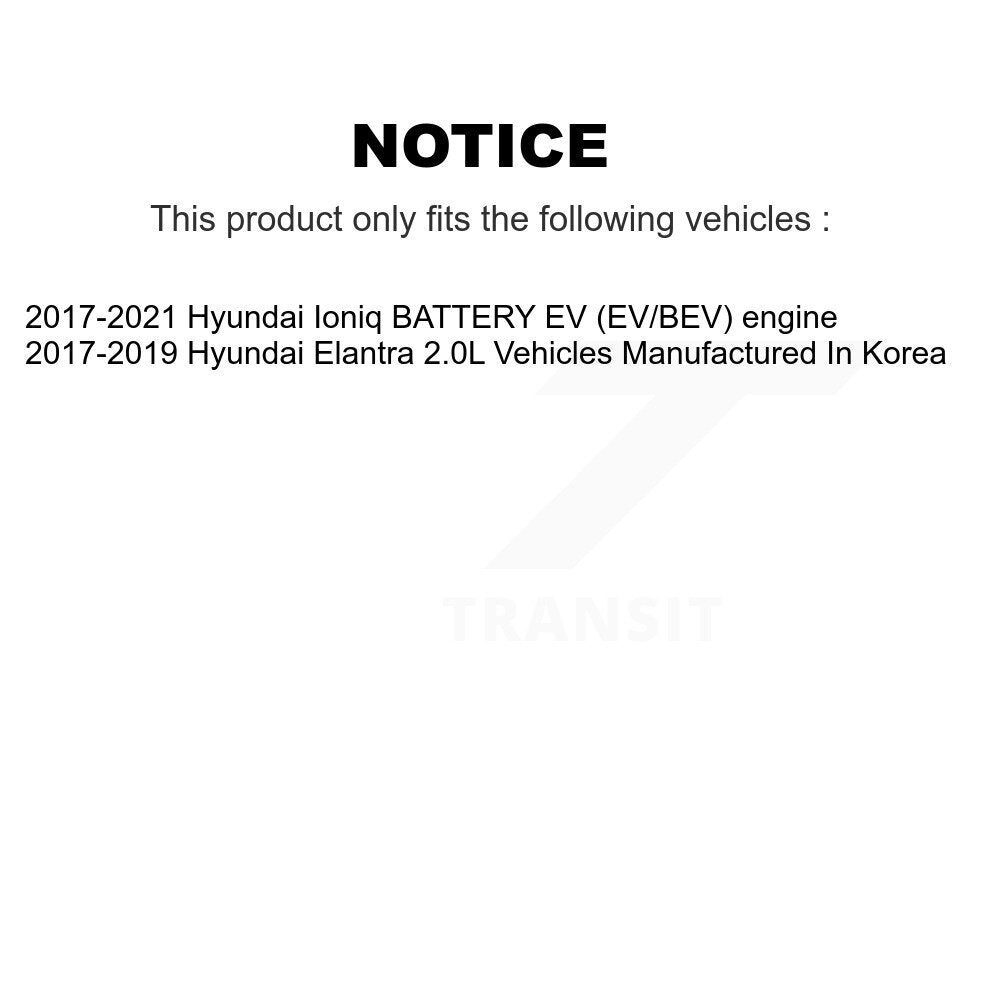 Paire de montage de choc de jambe de force de Suspension avant pour Hyundai Elantra Ioniq K73-100241