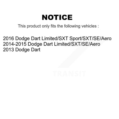 Kit de montage de choc de jambe de force de Suspension avant pour Dodge Dart K73-100250
