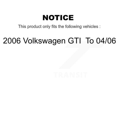 Kit de montage de choc de jambe de force de Suspension avant et arrière, pour Volkswagen GTI 2006 à 04 06
