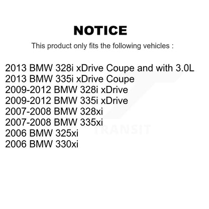 Kit de roulement de roue avant et d'extrémité de biellette de direction, pour BMW 328i xDrive 335i 328xi 335xi 325x