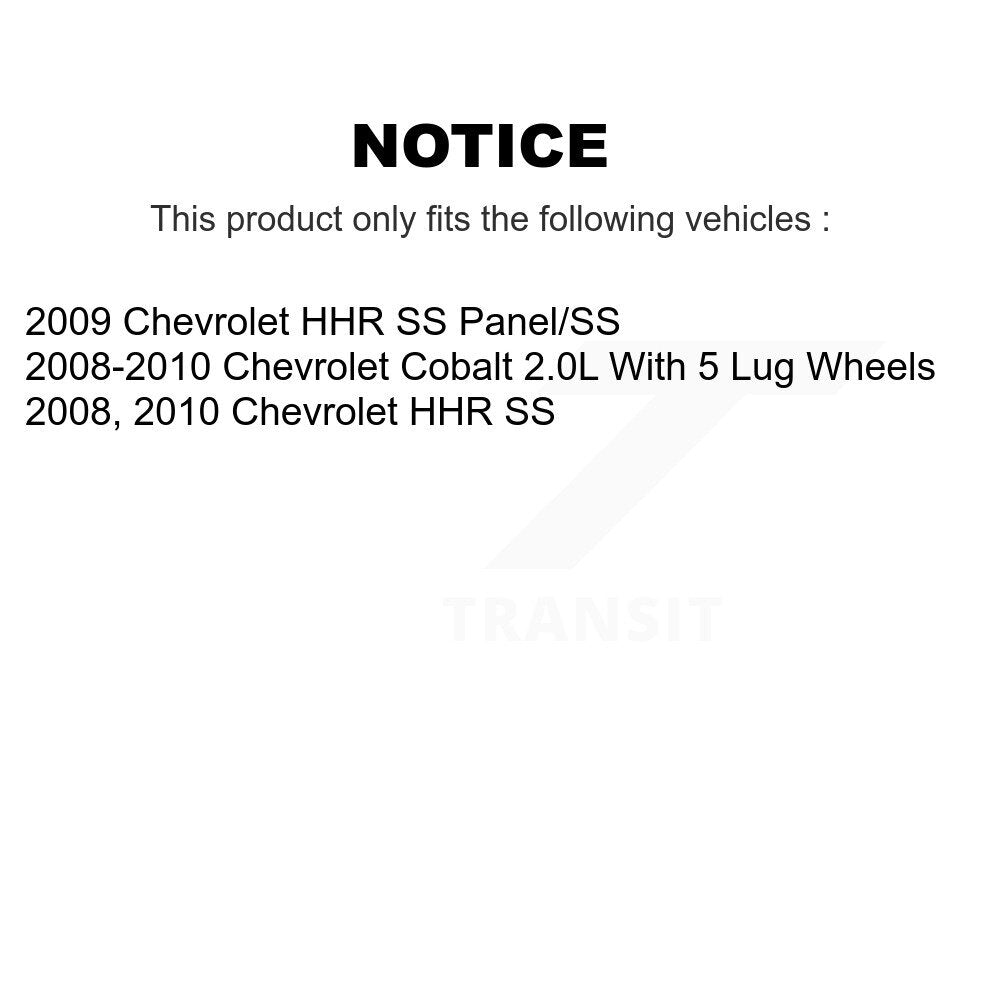 Kit de roulement de roue avant et d'extrémité de biellette de direction pour Chevrolet Cobalt HHR K77-100111