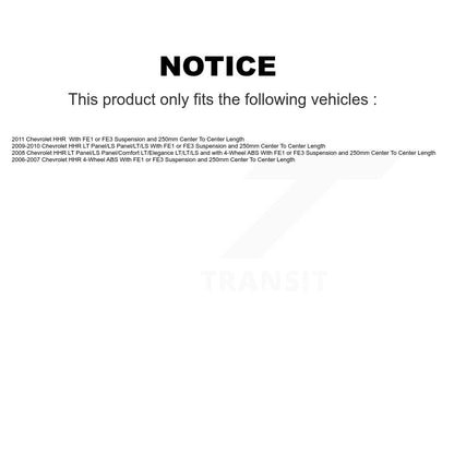 Ensemble de roulement de moyeu avant et kit de liaison pour Chevrolet HHR K77-100255
