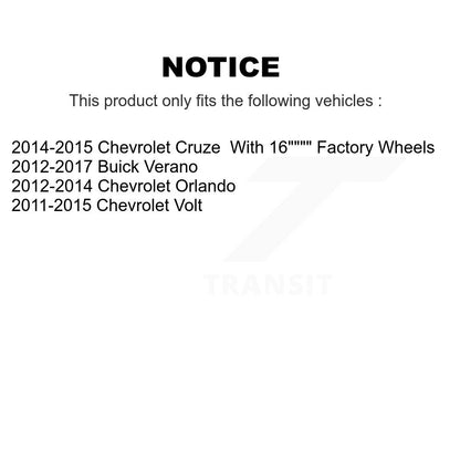 Ensemble de roulement de moyeu avant et Kit de liaison pour Chevrolet Cruze Buick Verano Orland