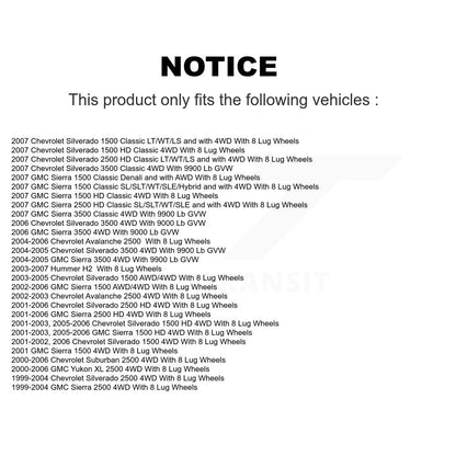 Kit de liaison d'assemblage de roulement de moyeu avant, pour Chevrolet GMC Silverado 1500 Sierra 250