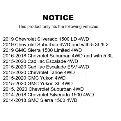 Ensemble de roulement de moyeu avant et Kit de liaison pour GMC Chevrolet Sierra 1500 Silverado X