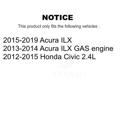 Kit de roulement de roue avant et d'extrémité de biellette de direction pour Honda Civic Acura ILX K77-100552