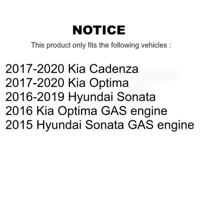 Ensemble de roulement de moyeu avant et Kit de liaison pour Hyundai Sonata Kia Optima Cadenza