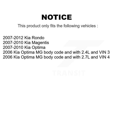 Kit de rotule inférieure et de barre stabilisatrice, roulement avant, pour Kia Rondo Optima Magenti