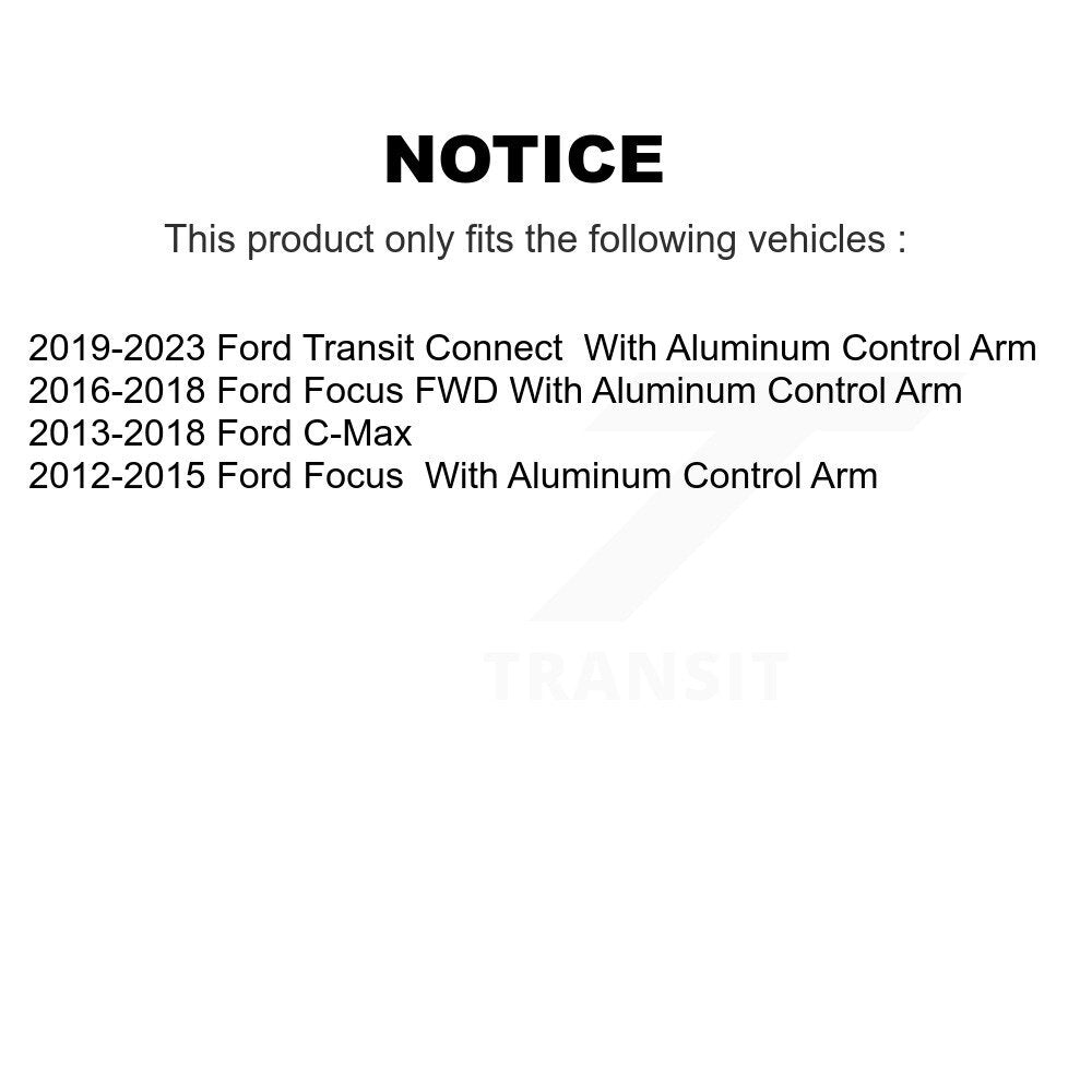 Kit de bras de commande inférieur et de liaison, roulement avant droit, pour Ford Focus Transit Connect