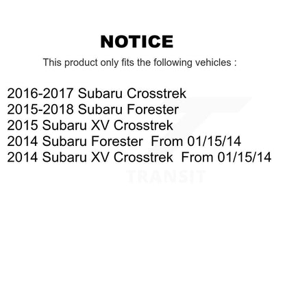 Kit de rotule inférieure et de maillons pour roulement de moyeu avant, pour Subaru Forester XV Crosstre