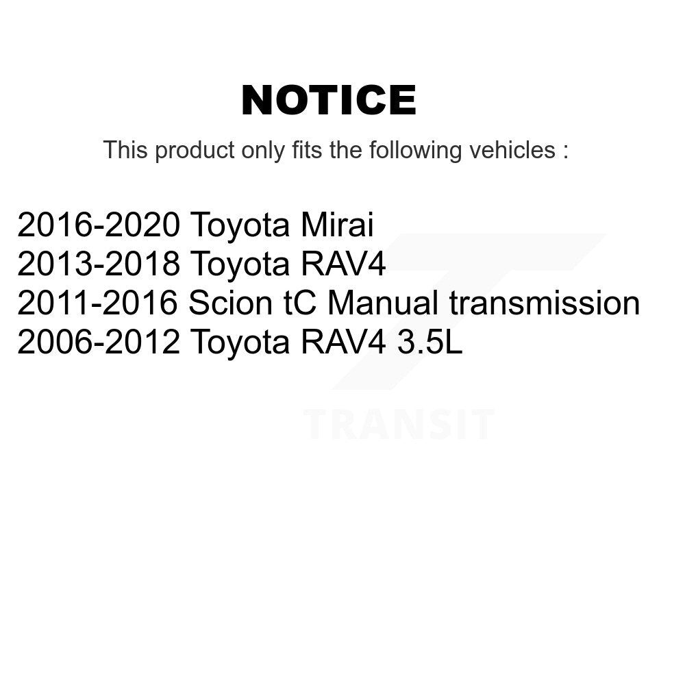 Kit de liaison de barre stabilisatrice de rotule inférieure de roulement avant, pour Toyota RAV4 Scion tC Mirai