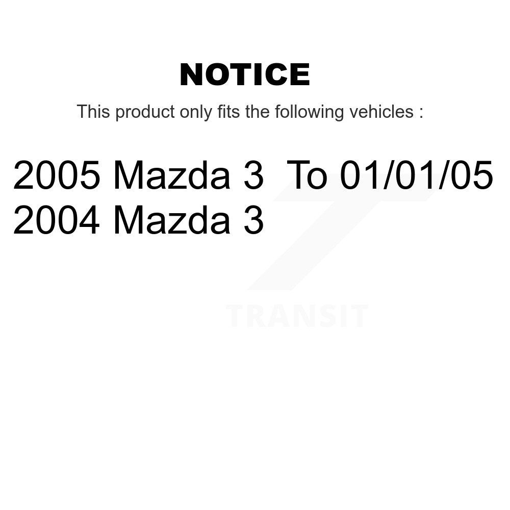 Bras de commande inférieur de roulement de moyeu avant droit avec rotule et Kit de liaison pour Mazda